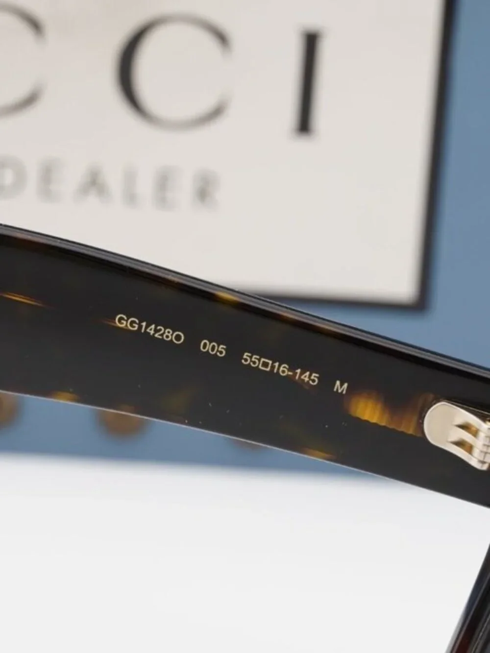 Gucci GG1428O 005 Square Eyeglasses - Havana 55mm